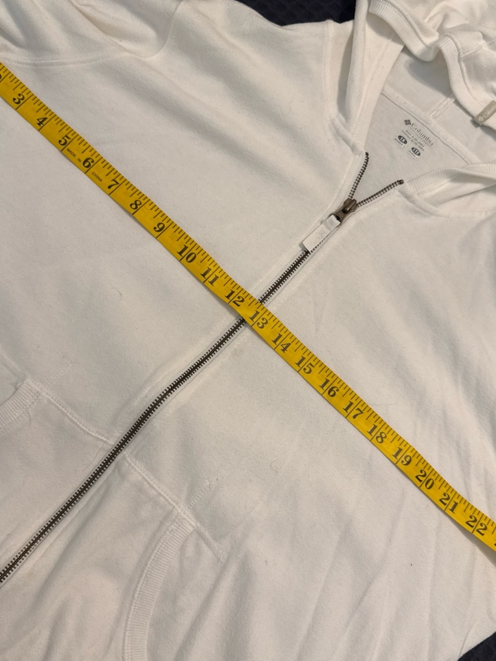 Columbia Classic Bright White Zip-Up Hoodie - Picture 5 of 8